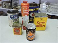 Keen's Mustard & various tins