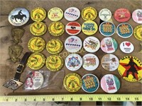 Lg lot Dodge City related pin back buttons,