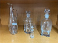 Lot of crystal vase, decanter for alcohol