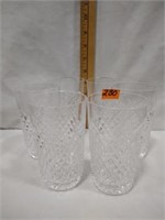 6 Waterford crystal glasses