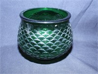 E.O. Brody Green Glass Vase Candle Holder