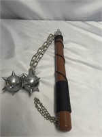 2 BALL BATTLE MACE 17.5 INCHES