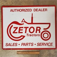 Zetor Tractors Dealer Metal Sign