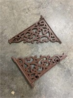 Ornate metal brackets