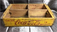 Yellow Coca-Cola crate 4ct