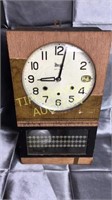 Vintage Meiji wall clock 16” chimes. With