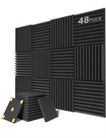 48 pack Acoustic Panels, 1" X 12" X 12"