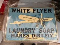 White Flyer Metal Sign