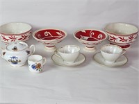 Vintage Fitz and Floyd, Winterling cups & saucers