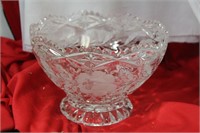 An Etched Glass Bowl