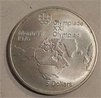 1976 Montreal Olympics Silver $5 Coin