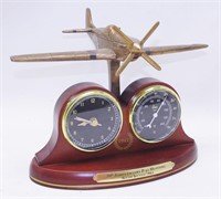 Limited Edition P-51 Mustang Thermometer Clock