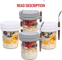 MOMOLIA Oats Jars 4ct  10oz different colors