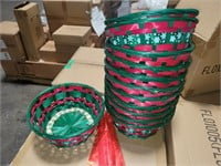 Mifoci 12ct Christmas Baskets(Red and Green)