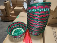 Mifoci 12ct Christmas Baskets(Red and Green)