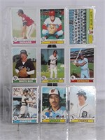 Binder Pages With (81) 1978 Topps Baseball Cards