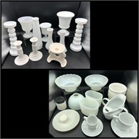 Collection of Milk Glass, Porcelain & more