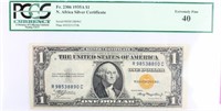 Coin 1935A $1 Silver Certificate N. Africa PCGS 40