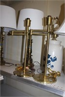 two swing arm lamps