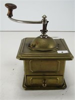 BRASS CASE TABLE TOP COFFEE GRINDER