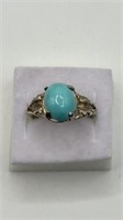 Genuine Turquoise Sterling Vintage Ring