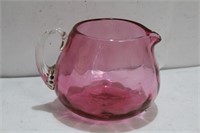 A Cranberry Glass Creamer