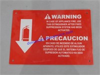 Fire Extinguisher Warning Sign