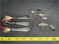 3 Hammered Minnow & 3 Little George Fishing Lures