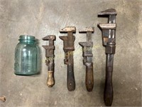 Antique adjustable wrenches