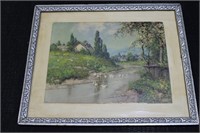 Framed Print Corp A Fox 1952 Litho in USA