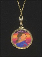 Sacagawea Gold Dollar Colorized, First Year 2000