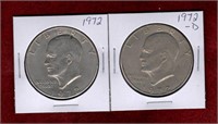 USA 1972 1972-D EISENHOWER $1 COIN