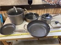 Anolon pot, frying pan and more