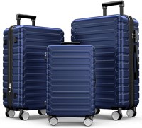 SHOWKOO Luggage Set in Deep Blue