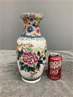 Chinese Floral Vase   Approx. 12" Tall
