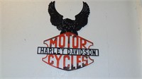 Rare Cast Iron Harley Davidson Sign