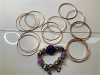 Lot of Metal Bracelets and Bangles