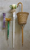 4 Hand Made Garden Art Stands