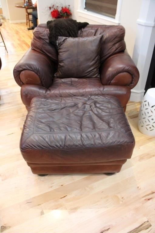 Full grain leather chair