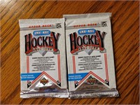 (2) 91-92 Upper Deck Hockey Packs