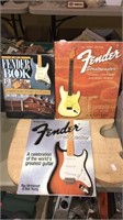 Three fender guitar books,  Fender  book a
