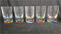 Acrylic Iridescent Rainbow Tumblers 5.5"H