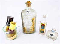 3-Vintage Medicine Bottles, Shaving Mug