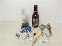 Lot of Beer Collectibles - Tappers & More - As