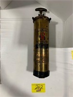 ANTIQUE BRASS FYR-FYTER FIRE EXTINGUISHER W/