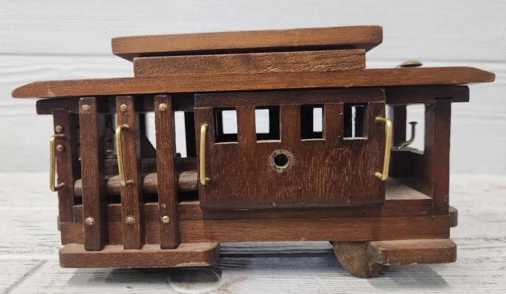 Wood Train Music Box