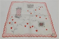 New Old Stock 1950’s Hanky with Window Cut Out -