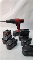 Milwaukee 18 volt drill & battery lot