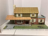 Tin Litho Doll House 32x16x16 missing some pieces