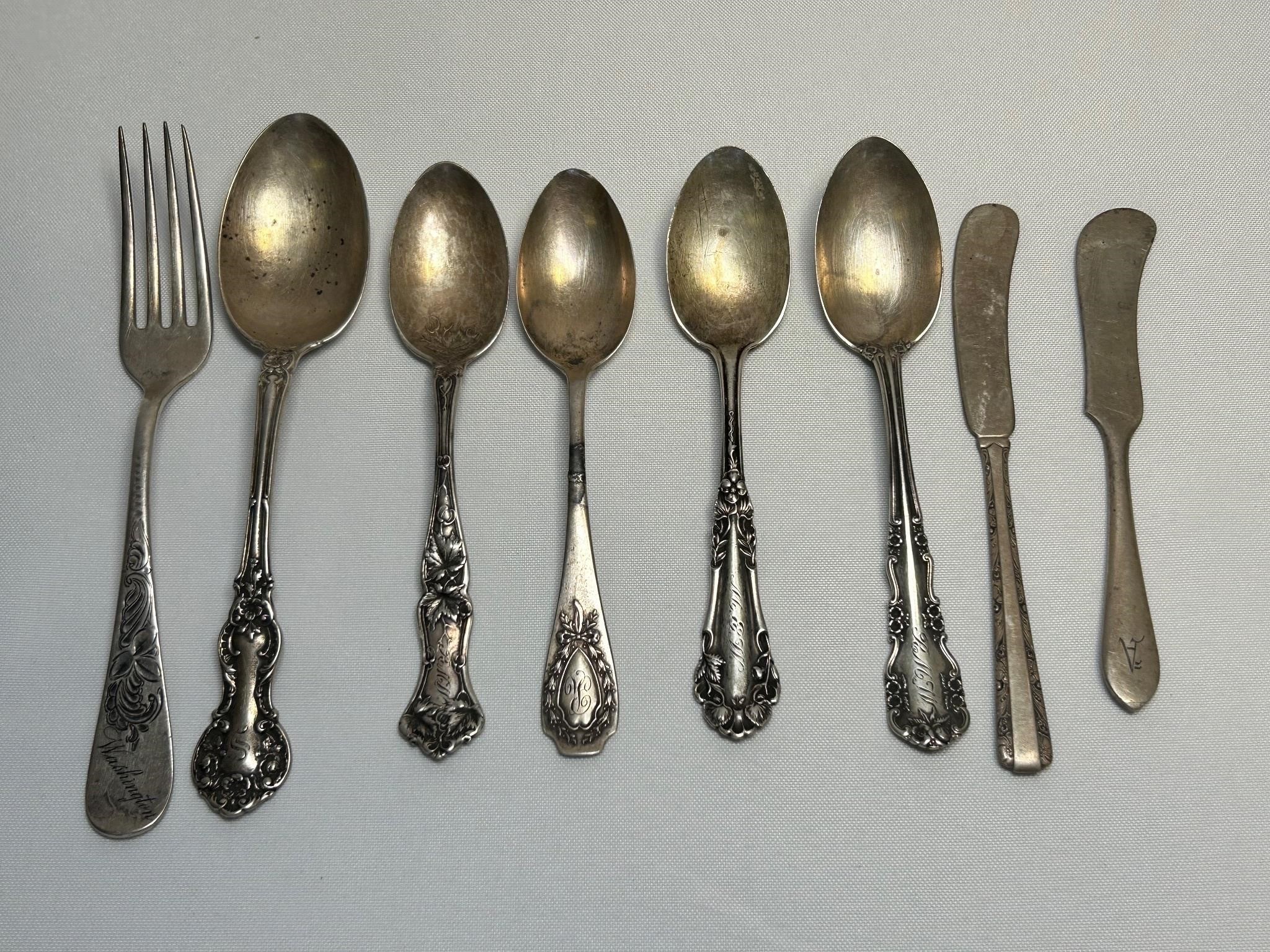 8  Pieces of Sterling Silver Flatware